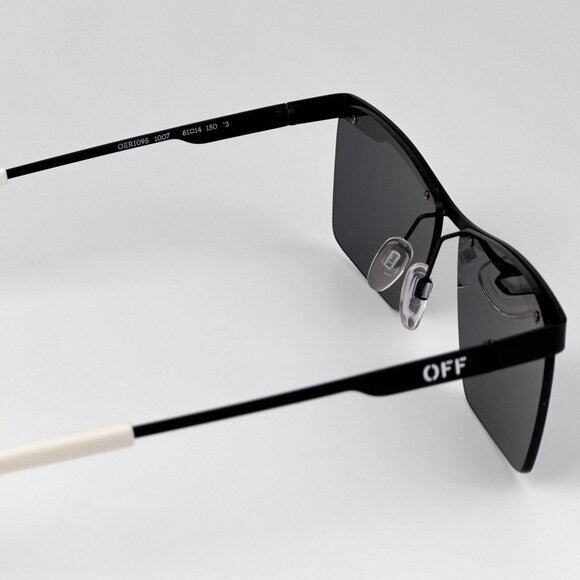 Off-White RIMINI Sunglasses – Black Semi-Rim Frame | Model OERI095F 1007 - Picture 9 of 9